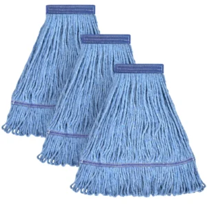 Commercial Heavy Duty Microfiber Mop Heads for Floor Cleaning 4-Ply Synthetic Cotton Yarn Industrial Wet Mop Head Refill