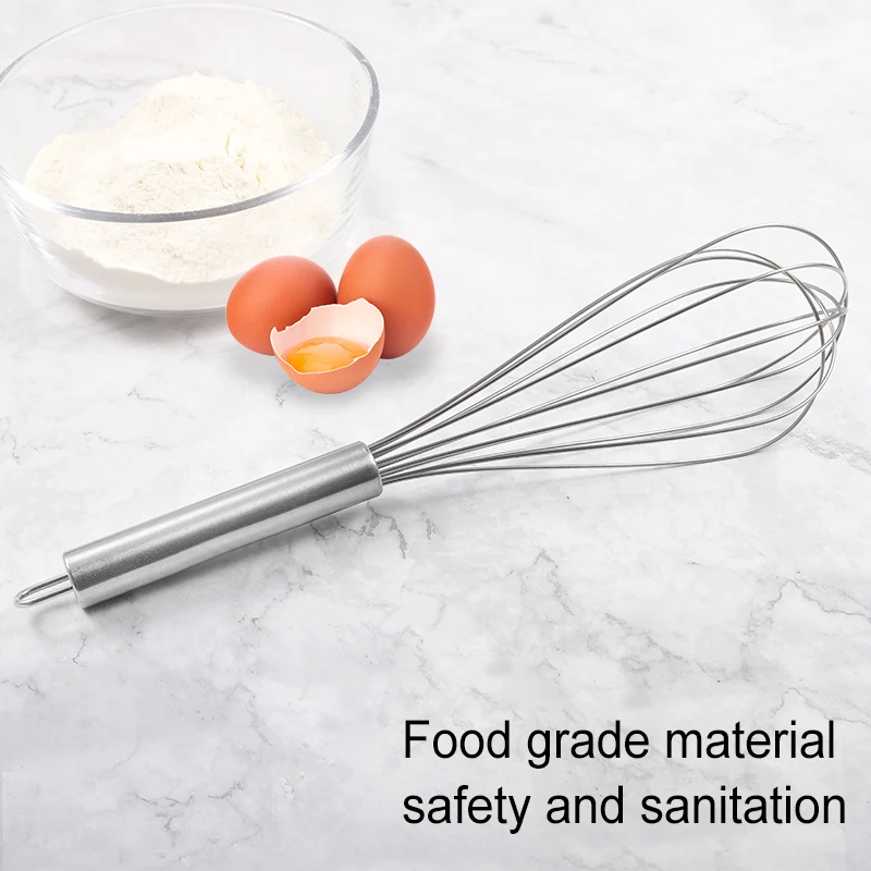 Kitchen Manual Stainless Steel Hand Wire Egg Whisk Beater for Baking - Image 5