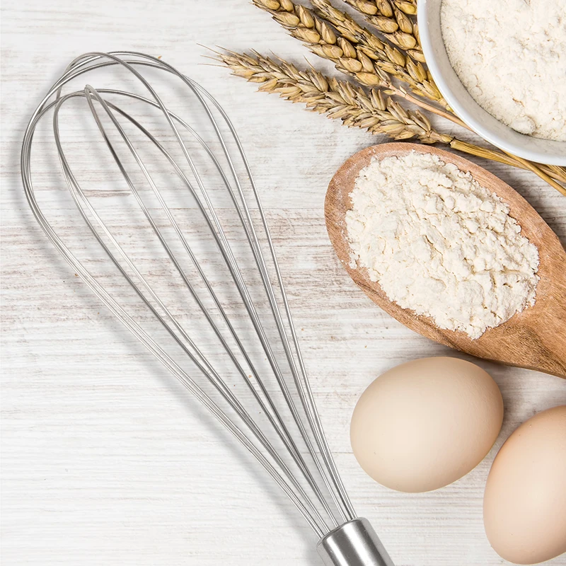 Kitchen Manual Stainless Steel Hand Wire Egg Whisk Beater for Baking - Image 3
