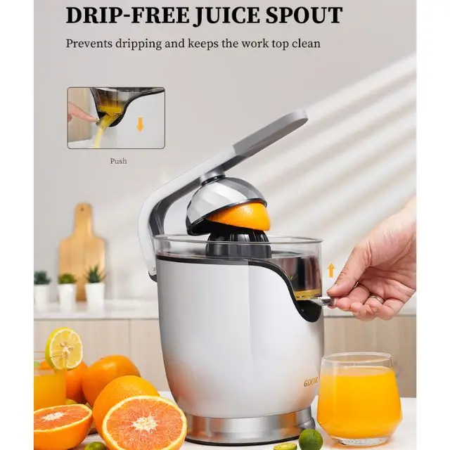 2024 Industrial Ultra Quiet Motor BPA Free Smooth Orange Juicing Machine Brushed Stainless Steel Less Time Cost Electric Juicer - Image 4