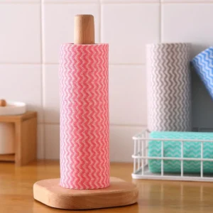 Supplier Disposable Kitchen Cleaning Lazy Towel Roll for Dish Quick-Dry Reusable Washable Wavy Spunlace Non-Woven Cloth Rolls