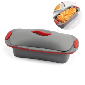 Food Grade Eco-Friendly Square Baking Silicone Toast Bread Mold with Lid for Cake Pan Dishwasher Safe