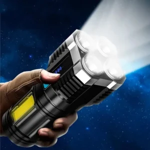 4 Beads COB Side Light High Power Camping Torch Rechargeable Portable Hand Lantern LED Flash Torch Light Lantern Flashlights