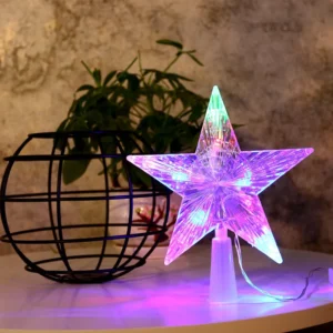 Hot Sale Creative Treetop Night Light LED Star Christmas Tree Topper IP44 Waterproof Modern Style Outdoor Decorative 15cm/23cm