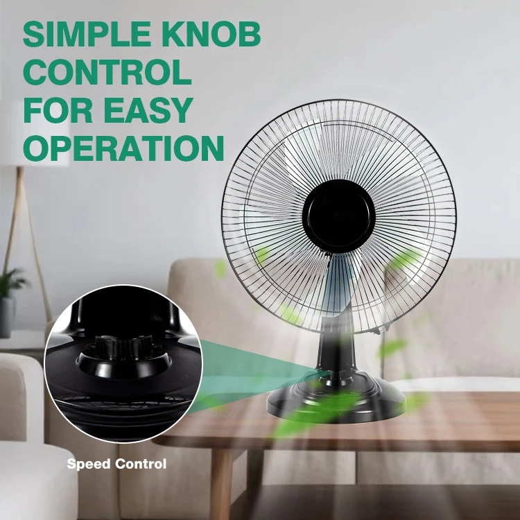 Hot Sale Solar Powered Rechargeable 12Inch Outdoor Indoor 15W Long Endurance 3 Speed Adjustable Solar Table Fan - Image 5