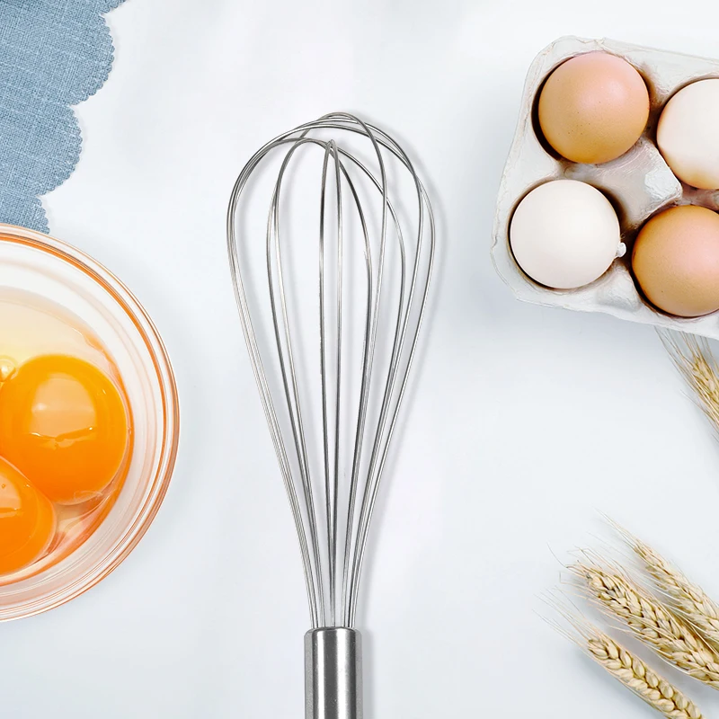 Kitchen Manual Stainless Steel Hand Wire Egg Whisk Beater for Baking - Image 6