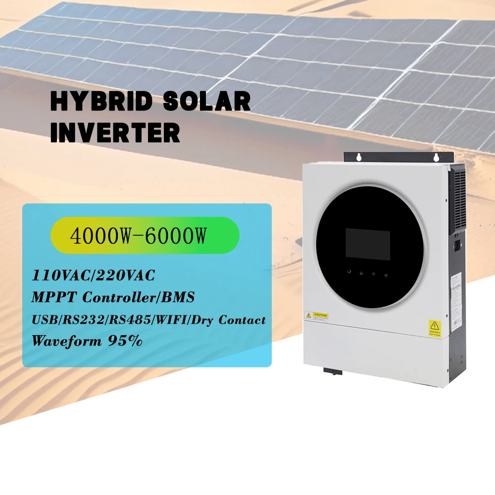 3KW 4KW 5kw 6KW 10kw Effective Residential MPPT Dual Output Single Phase Off Grid Power Hybrid Solar Inverter