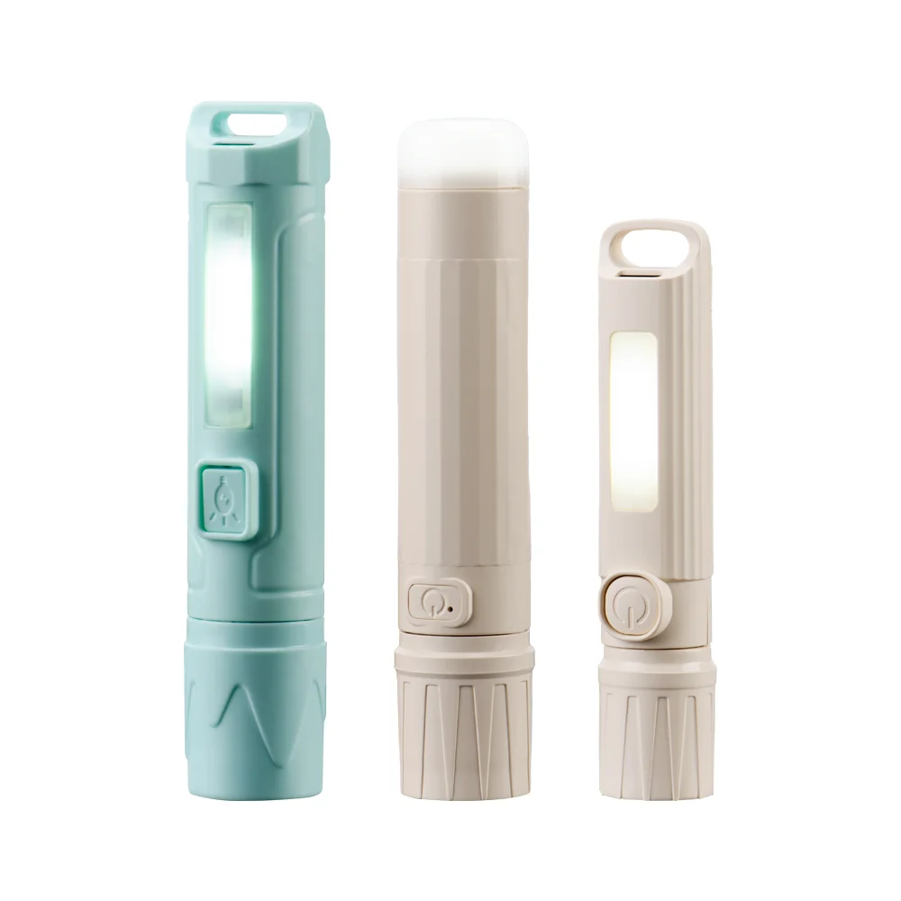 Mini Portable LED Zoomable COB Lamp Compact Bright Long Runtime Work Camping Use Torch Lights Flashlight