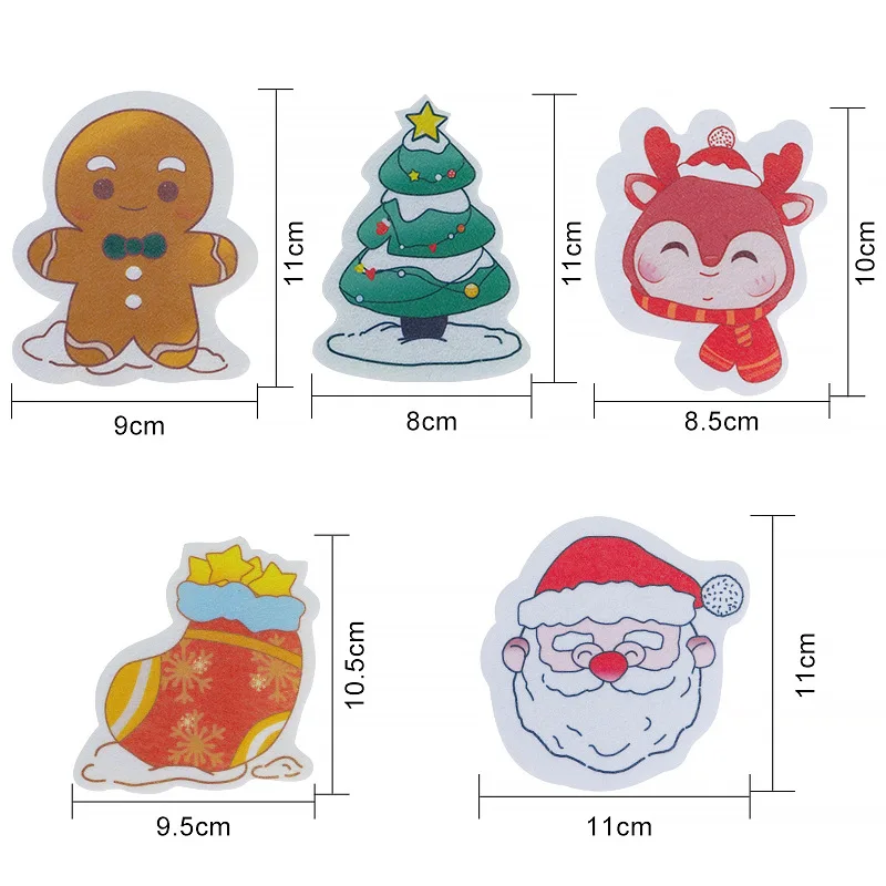 Christmas-themed Microfiber Dishwashing Sponge Cartoon Absorbent Cleaning Scouring Pad Reusable Kitchen Dish Sponges - Image 6