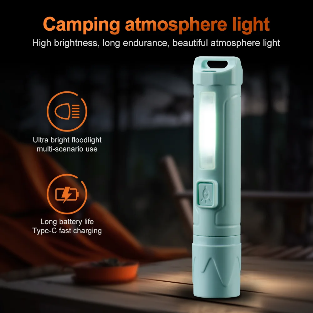Mini Portable LED Zoomable COB Lamp Compact Bright Long Runtime Work Camping Use Torch Lights Flashlight - Image 6