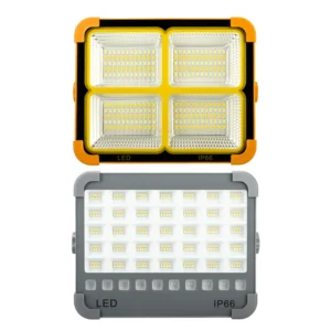 Solar Work Camping Light IP66 Waterproof 12000mAh Large Capacity LED COB Type C Charging Port Rechargeable Mobile Power Functio