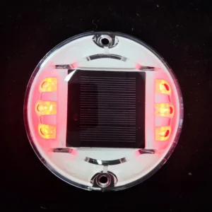 6PCS UV-Resistant Anti-Reflective PC IP68 Waterproof Rechargeable Battery LED Solar Road Studs Light Sensor Control for Garden