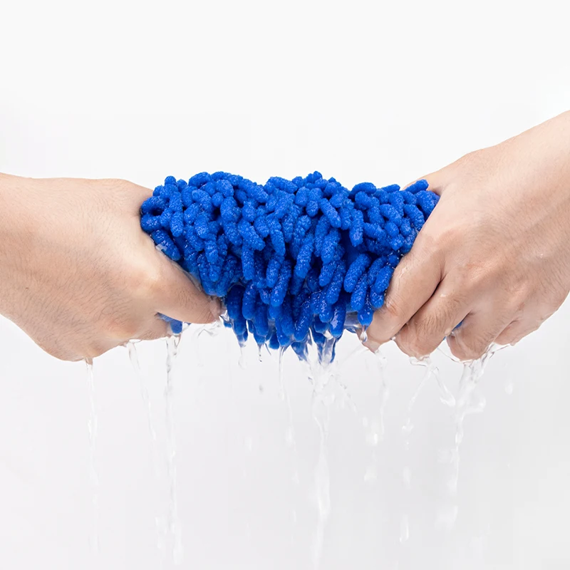 Commercial Factory Microfiber Chenille Mop Wet Flat Mat Cleaning with Chenille Mop Head for Floor Cleaning - Image 3