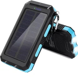 High Capacity Portable Power Station 30000 Mah Solar Charger Dual USB Output Micro USB Type-C DC Input with 10W Power Output