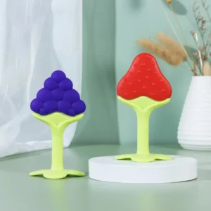 OEM/ODM BPA Free Soft Silicone Fruit Baby Teethers for Infant Chew Tooth Toys