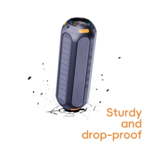 Extreme Drop-proof Solar Speaker - Rugged Silicone Bumpers, Tested for Hiking, Beach, Forest Adventures