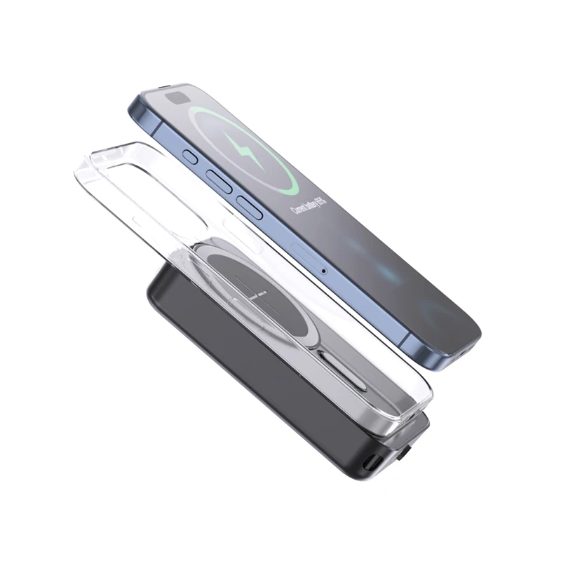 2024 New Design Solar Power Bank with 15W Magnetic Wireless Charger 20W PD Input Output Mobile Charger Power Bank - Image 3