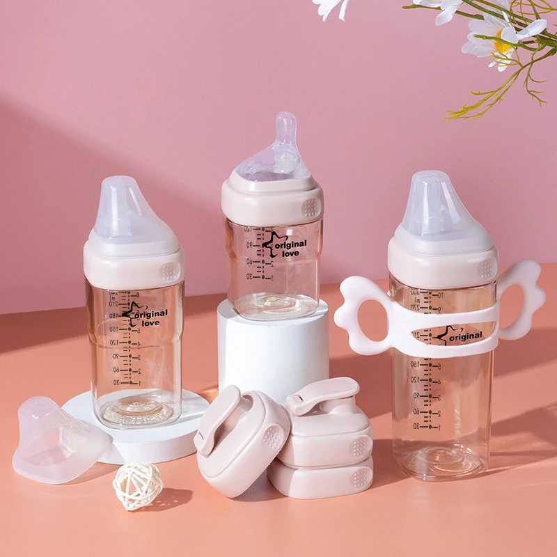Custom BPA Free PPSU Baby Bottle Anti-Colic Set Wide Mouth Newborns 0-12 Months Small Animal Pattern Milk Teteros Para Bebes - Image 3