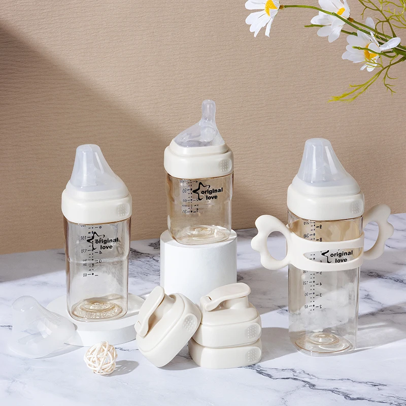 Custom BPA Free PPSU Baby Bottle Anti-Colic Set Wide Mouth Newborns 0-12 Months Small Animal Pattern Milk Teteros Para Bebes - Image 5