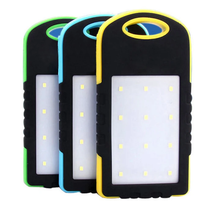 Custom Portable Power Bank 5000mah Dual-usb Waterproof Solar Power Bank Battery Charger - Image 2