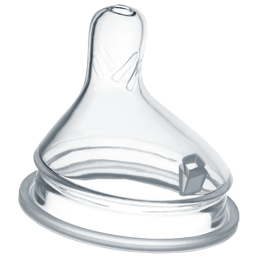 Custom 0-24 Months Newborn Wide Neck Silicone Baby Feeding Anti Colic Nipple with Suction Nozzle