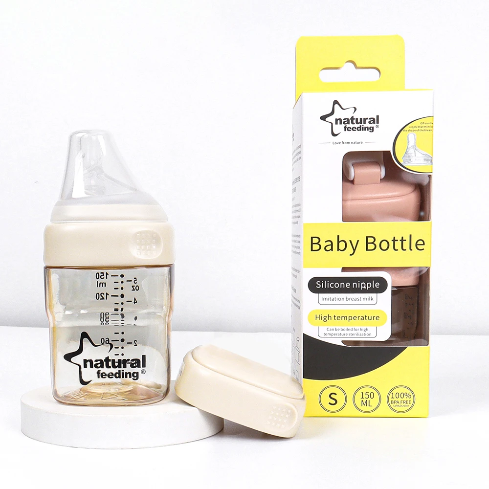 Custom BPA Free PPSU Baby Bottle Anti-Colic Set Wide Mouth Newborns 0-12 Months Small Animal Pattern Milk Teteros Para Bebes
