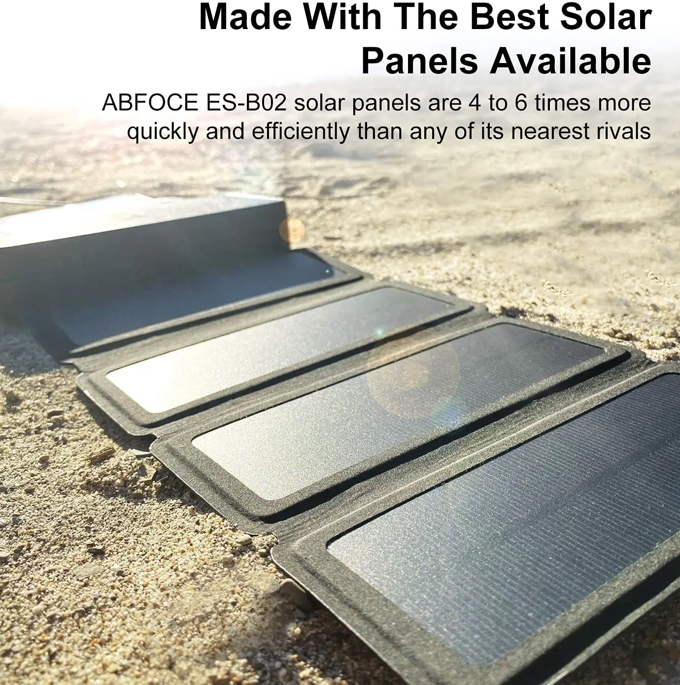 Portable Sunpower 5v 9v Cell Phone Battery Etfe Monocrystalline Charger Powerbank 20000mah 4 Foldable Solar Panels Power Bank - Image 3
