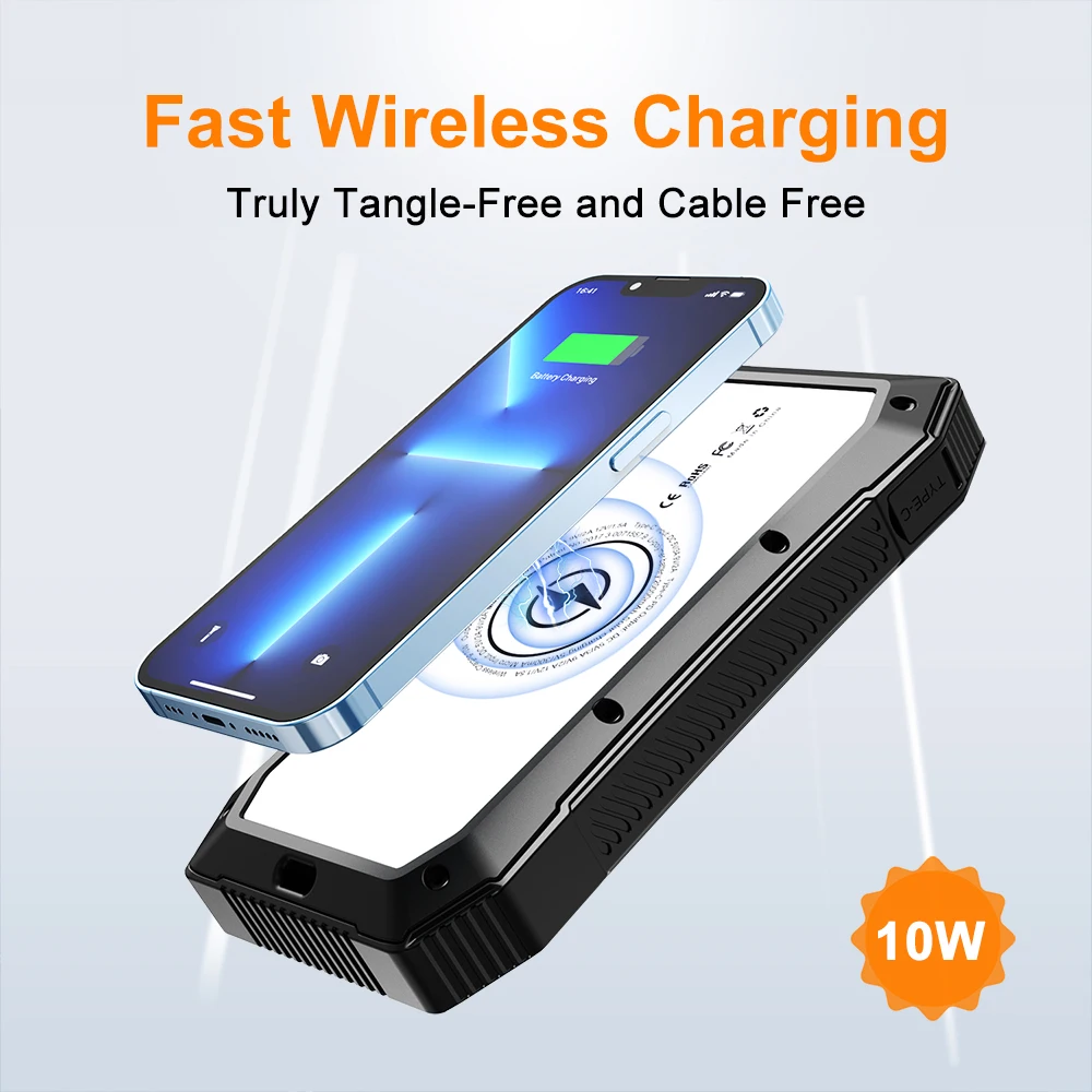 ES980S-PD Pover Bank 20000mah Power Add Power Bank 20000 Fast Charge Usb c Solar Powered Led Light Powrebank Charger - Image 4