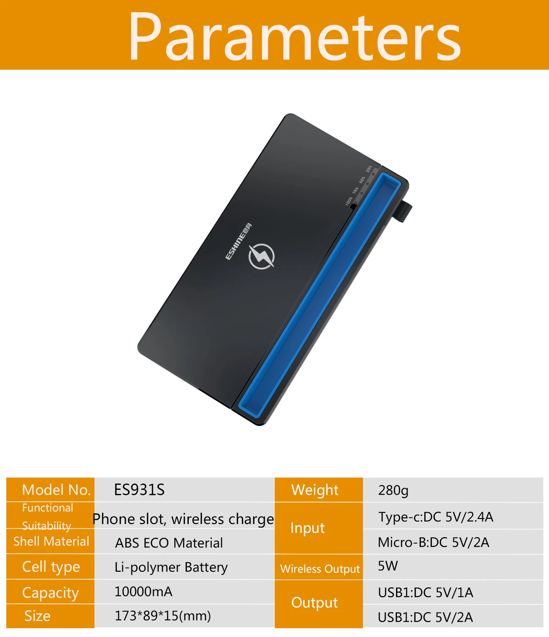 Power Banks High Quality Powerbank Wireless qi Charmast Power Bank 10000mah Wireless Charger Power Bank - Image 4