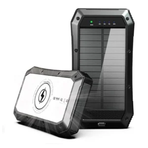 Eshine Multi Use Mini Mobile Phone Portable Outdoor qi Wireless Charger 20000 Mah Solar Panel Power Bank Usb c with Led Light