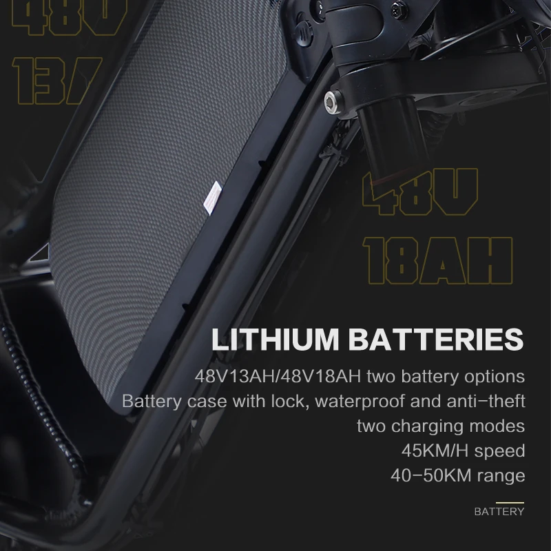 Hot Sale 750W/1500W Electric Fat Tire MTB Bike 20" 7 Speed Full Suspension Lithium Battery E-Bicycle Electric City Bike - Image 3