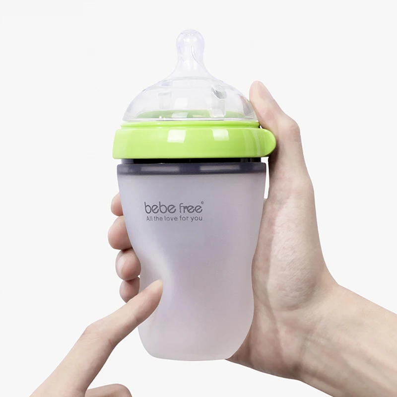 Cheap Wholesale BPA Free Newborn Wide Neck Ergonomic Silicon Milk Feeding Nursing Animal Baby Bottle Set - Image 5