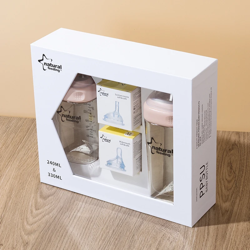 Custom BPA Free PPSU Baby Bottle Anti-Colic Set Wide Mouth Newborns 0-12 Months Small Animal Pattern Milk Teteros Para Bebes - Image 2