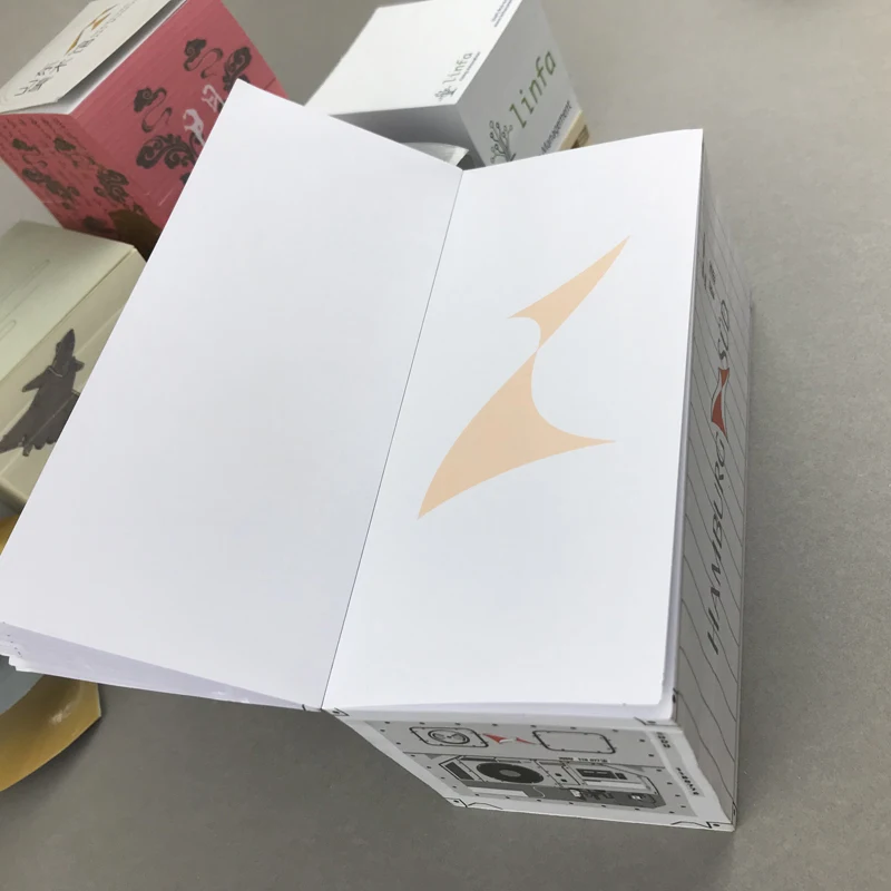 Custom Shipping Container Eco Small Wooden Mini Pallet Block With Sticky Notes Pads Holder Paper 3D Memo Pad Cube Refill Blocks - Image 6