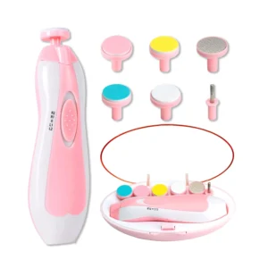 New Manicure Set with LED Light Protective Abs Baby Nail File and Electric Cutter Trimmer for Newborn Kids Adults