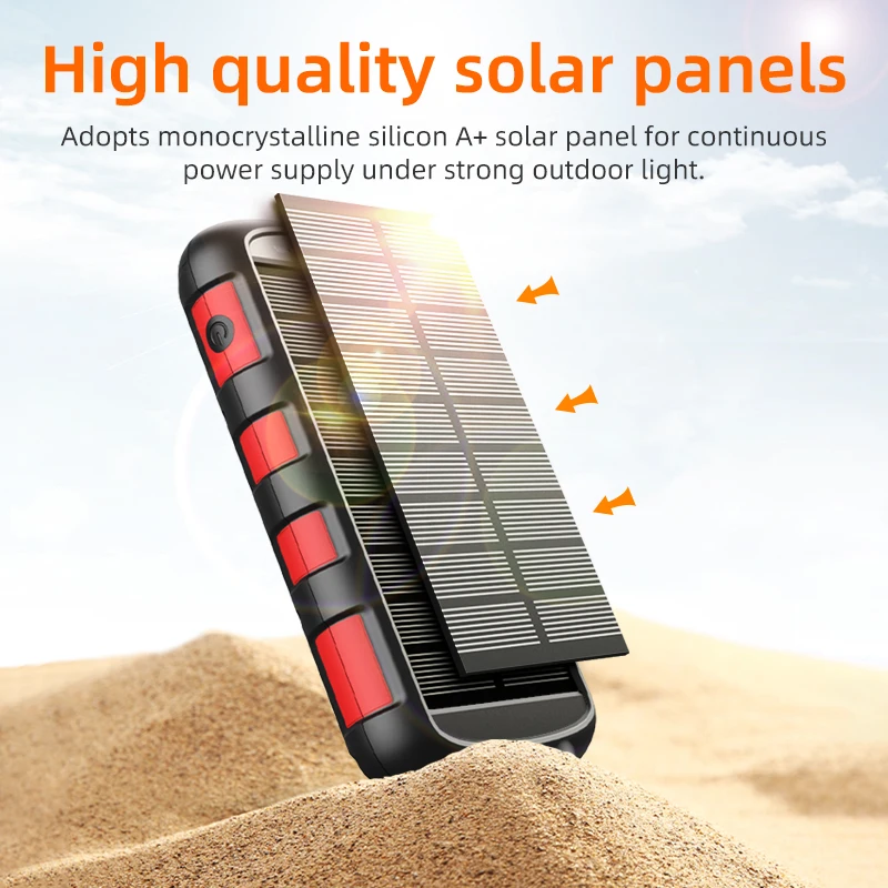 ES965S Cargador Portatil 20000 Power Banks Portable Wireless Powerbank Cargador Solar Power Charger Power Bank Solare 20000 Mah - Image 4