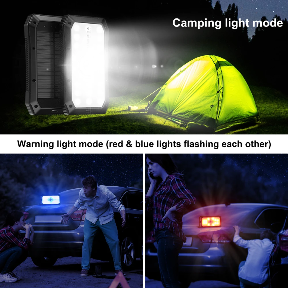 ES980S-PD Pover Bank 20000mah Power Add Power Bank 20000 Fast Charge Usb c Solar Powered Led Light Powrebank Charger - Image 6