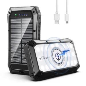 2022 20000mah Powerbank Wireless Portable High Capacity Battery Solar Phone Charger Laptop Power Bank 5v 3a 20000 Fast Charging