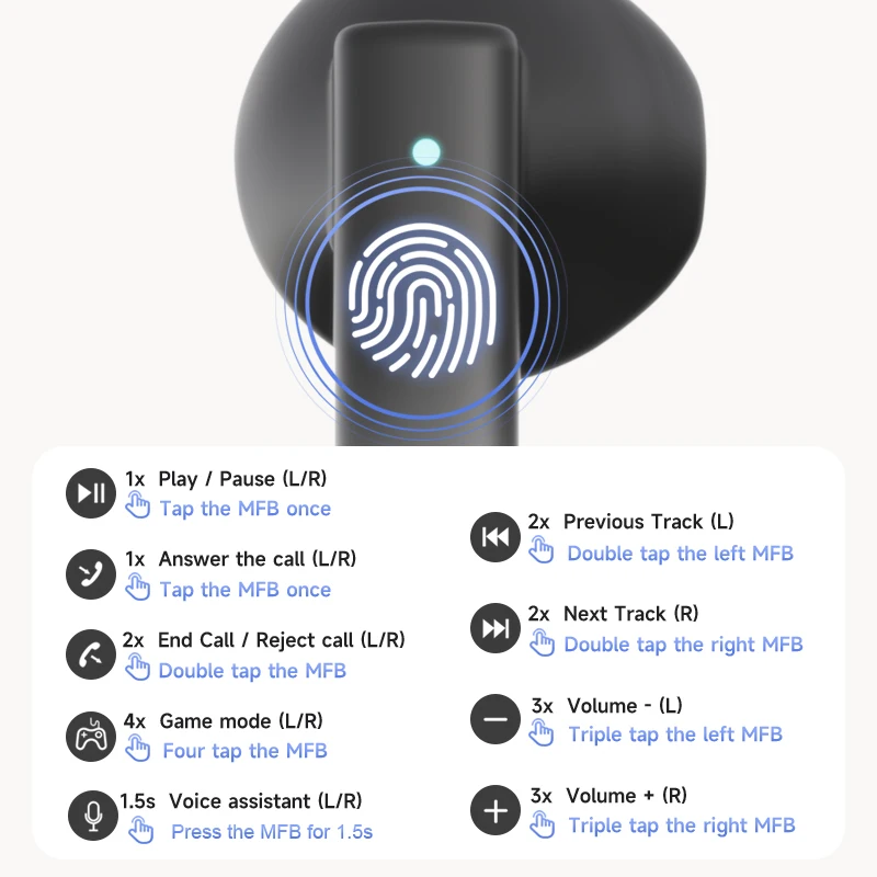 Mission T9 Low Latency Tws V54 Stereo Sport Semi- in Ear True Wireless Smart Earphone Ear Buds for Sporting - Image 6