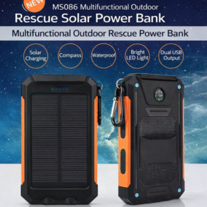 Innovative and Waterproof Solar Power Bank and Flashlight