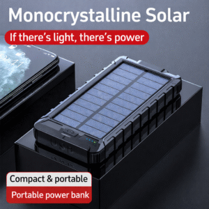 Waterproof Solar Power Bank – Wireless Charging, Portable Outdoor Charger